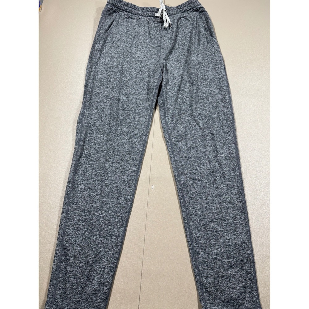 Vuori Heather Grey Performance Joggers Drawstring Lounge Pants No Tag, see meas.